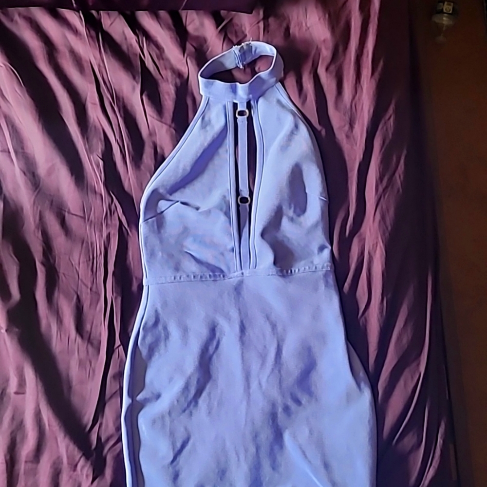 Lilac open back dress